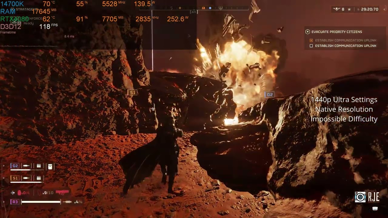 Helldivers 2 i7 14700K RTX 4080
