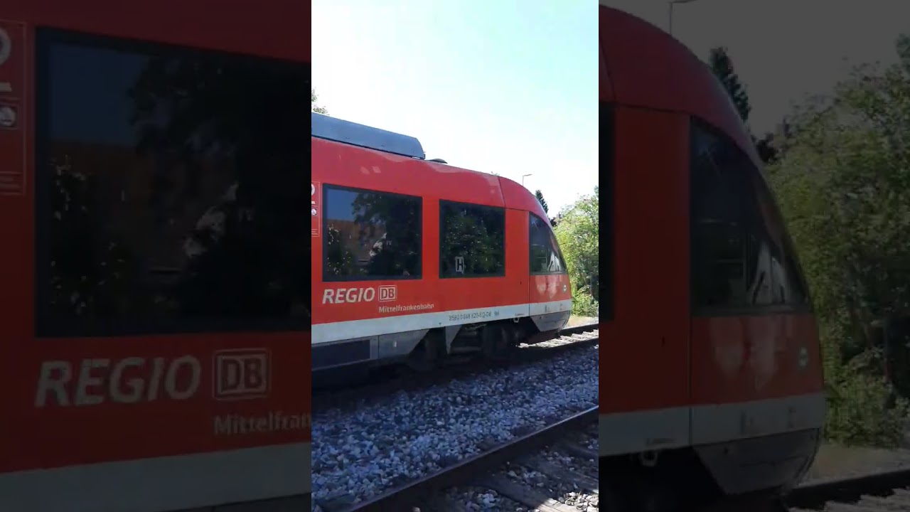 Einfahrt eines Coradia Lint BR 648 in Heroldsberg