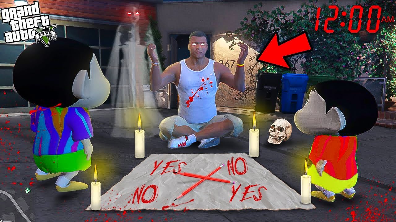 Franklin Shinchan And Pinchan Playing Charlie Charlie Game in GTA 5 in Telugu