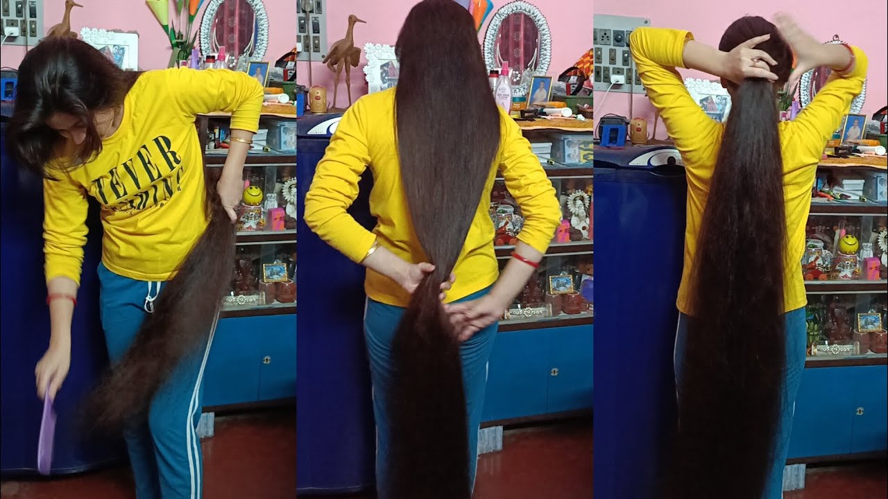 long hair detangling after shampoo🥰@Mom's magic