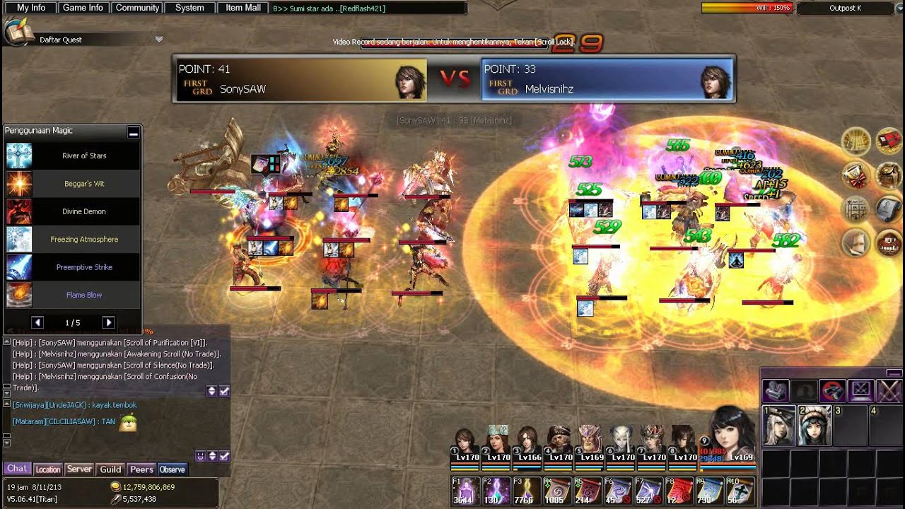 Titan Atlantica Online Indonesia December,20 2015, Final, SonySAW(Gun) VS Melvisnihz(staff)