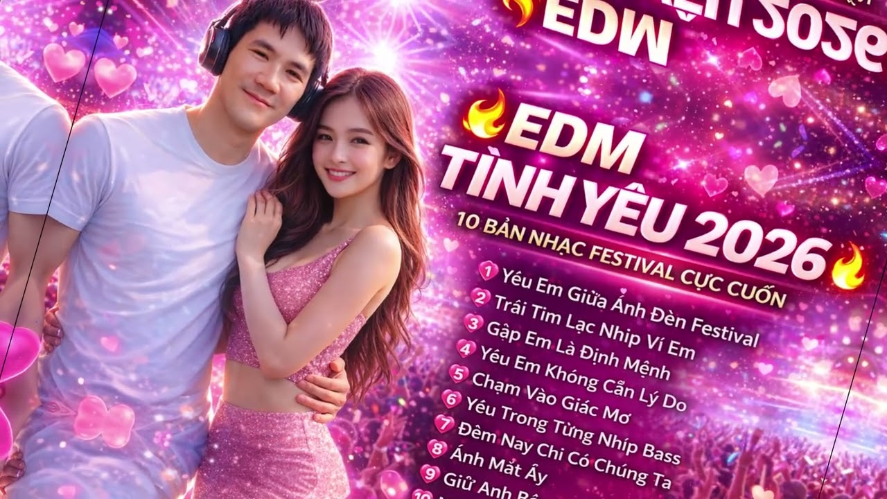 EDM TÌNH YÊU 2026 – 10 BẢN NHẠC FESTIVAL CỰC CUỐN
