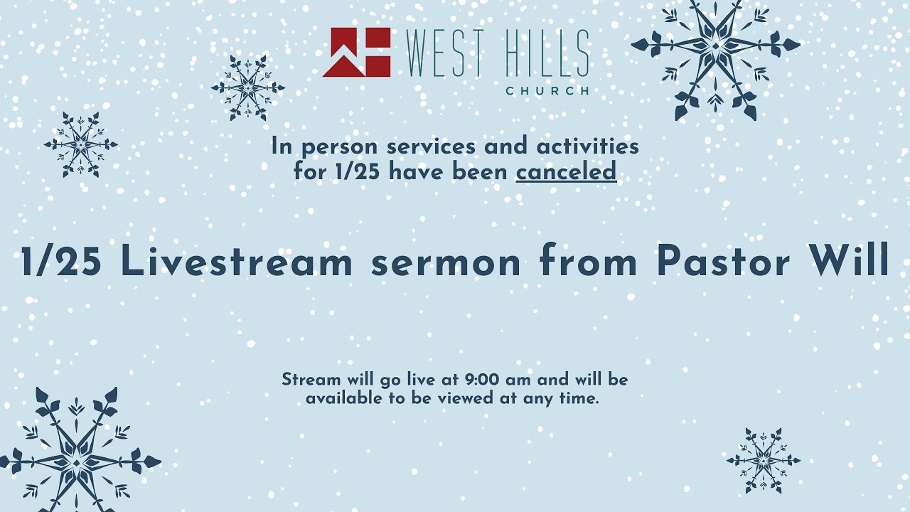Sunday Sermon Livestream | 1/25/26 (9:00 am)