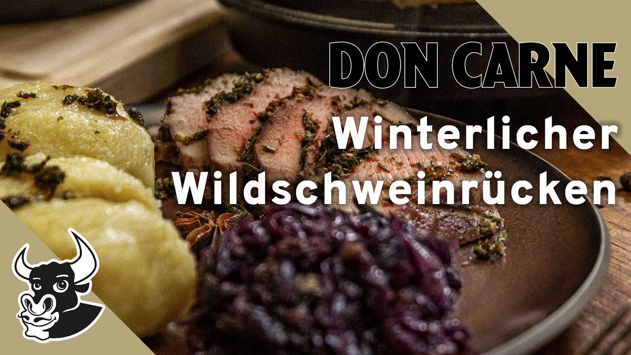 Winterlicher Wildschweinrücken vom Grill | Rezept | DON CARNE