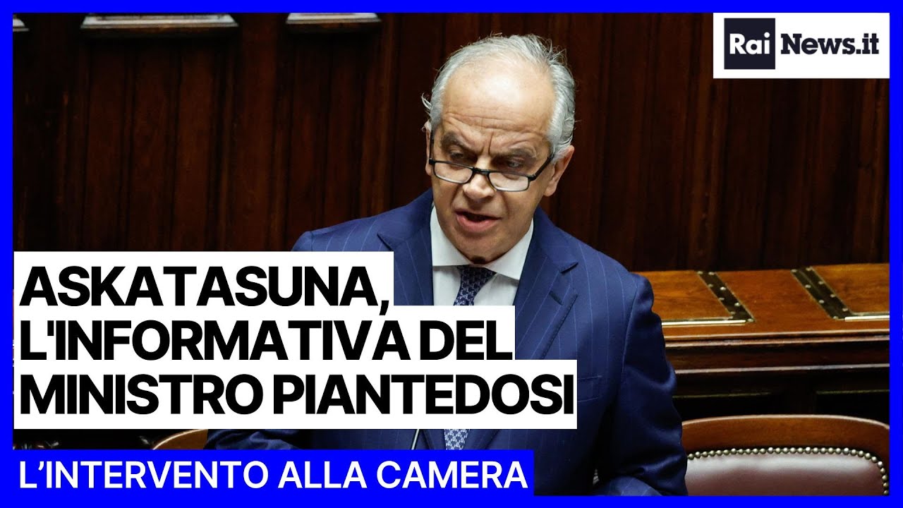 Askatasuna, l'informativa del ministro Piantedosi: l'intervento integrale alla Camera