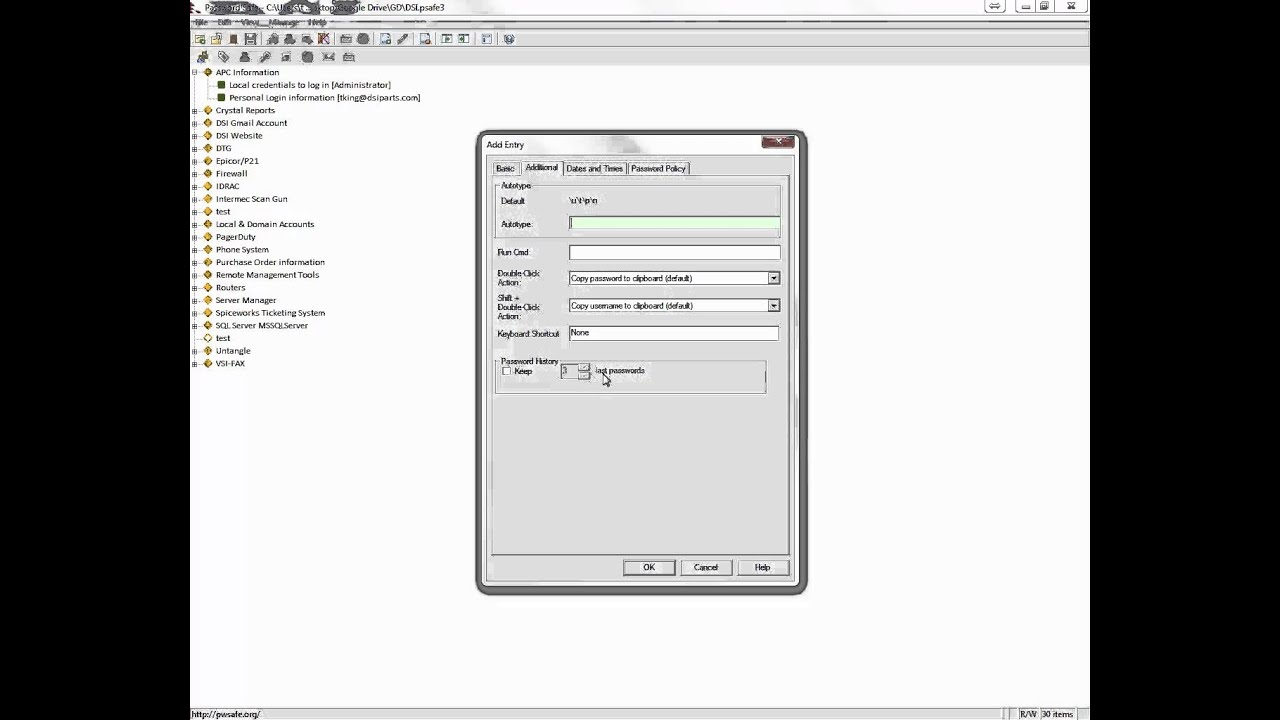 Password Safe Tutorial
