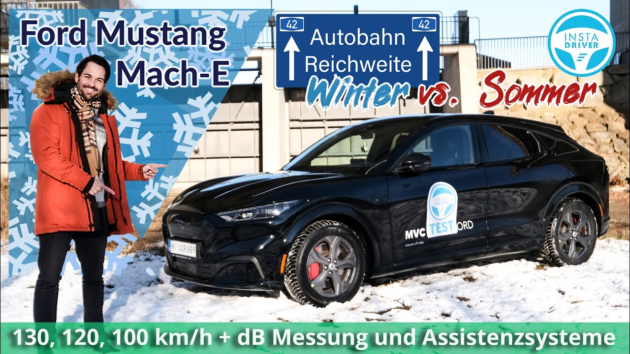 Ford Mustang Mach-E | Autobahn Winter-Test (Reichweite, Verbrauch, Navi, Assistenzsysteme)