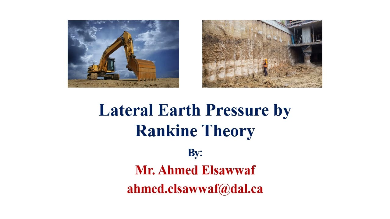 Lateral earth pressure by Rankine Theory