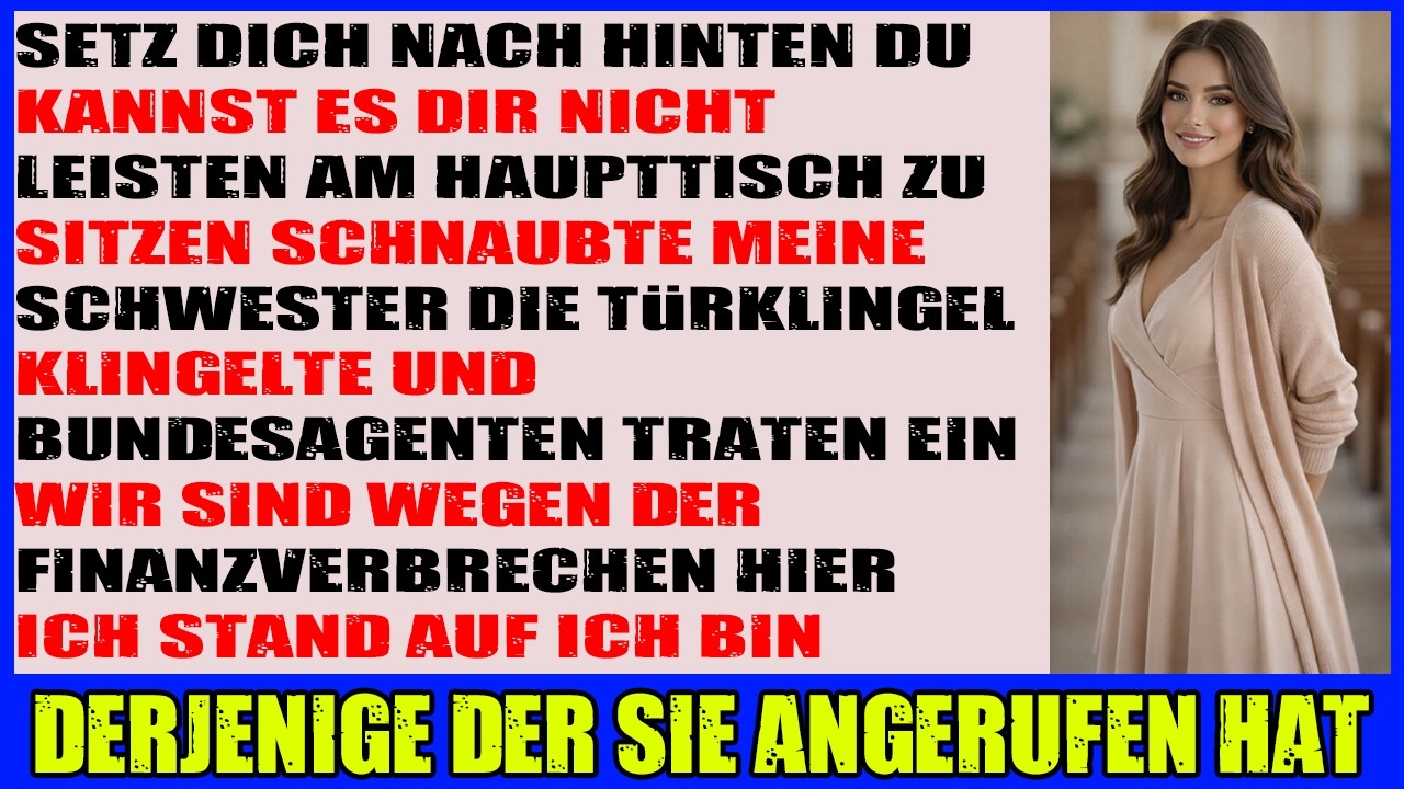Beim Weihnachtsessen gaben sie mir den Wohltätigkeits Stuhl  bis das FBI klopfte