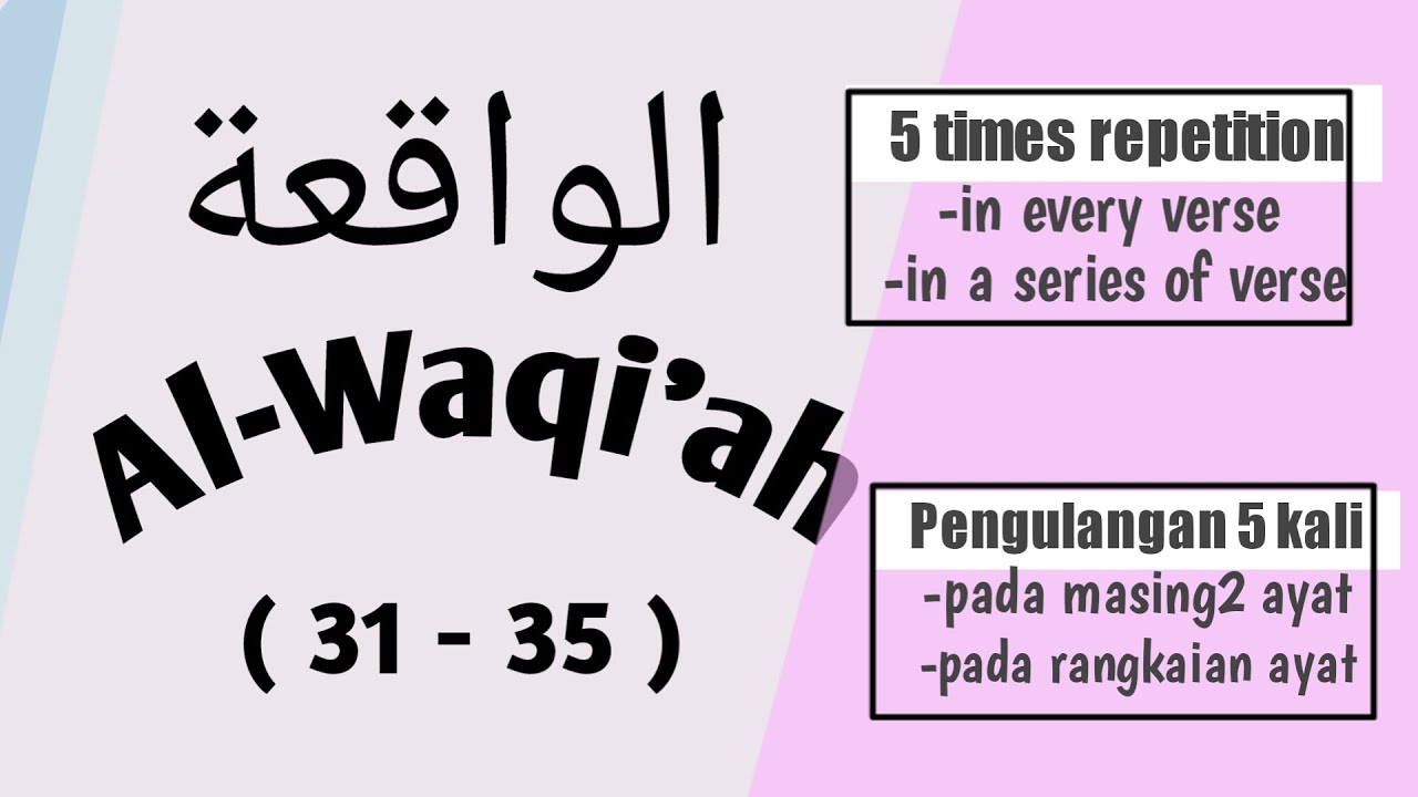 The Technique of Memorizing the Quran [Al Waqi'ah 31-35]