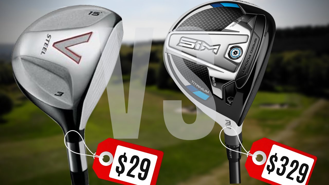 $329 TAYLORMADE SIM TITANIUM V-STEEL vs $29 TAYLORMADE V-STEEL