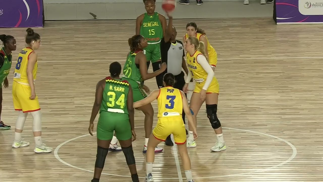 Les moment forts du match de basket-ball féminin Roumanie - Sénégal