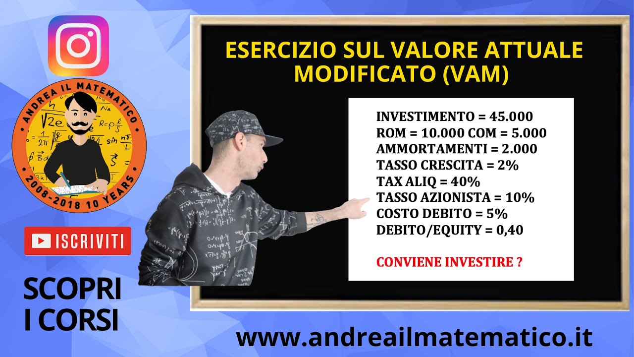 ESERCIZI SUL VAM (2) - VALORE ATTUALE MODIFICATO