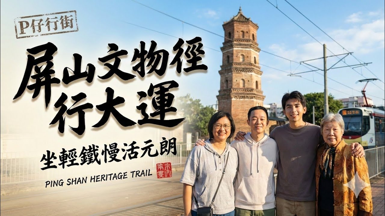 【P仔行街】屏山文物徑行大運 | 坐輕鐵慢活元朗，阿媽睇完古蹟有感而發？