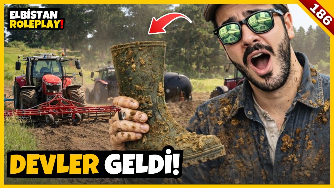 FS25’TE DEV TRAKTÖRLERİ YARDIMA ÇAĞIRDIM! BULAMAÇ ATTIK, YENİ TRANSİT GELDİ | S7 B186