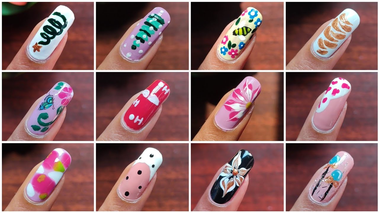Easy & beautiful nailart at home ll simple nail art for beginners #simplenails #nails #nailtutorial