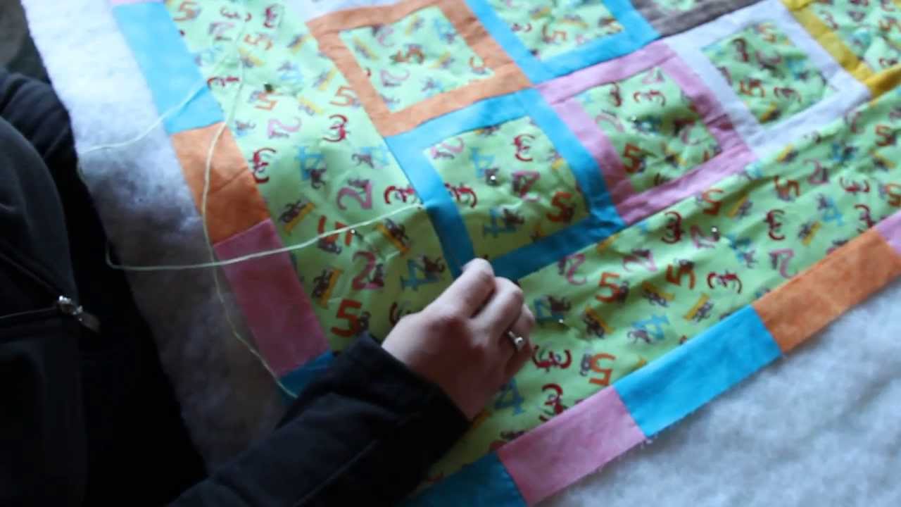 Quilting: How to tie a quilt using the 