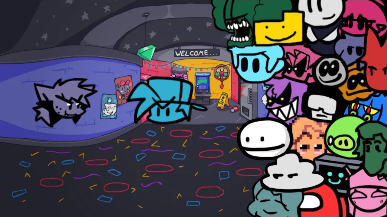 FNF - Wocky but Every Turn a Different Character Sings It (VS. KAPI - Arcade Showdown)