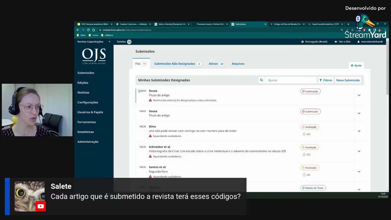 Plataforma OJS para construção de Periódicos Científicos