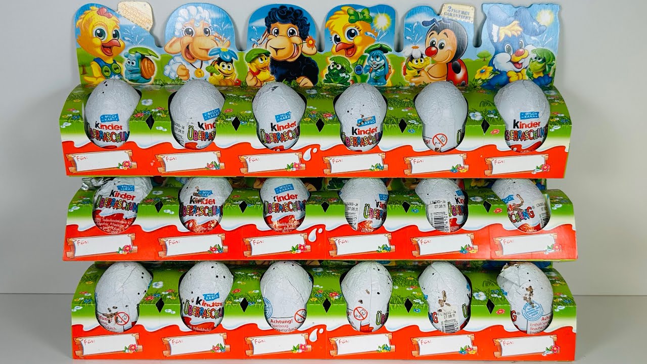 Old Easter Kinder Surprise Unboxing.Распаковка старых Пасхальных Киндер Сюрпризов.Alte Ü-Eier Ostern