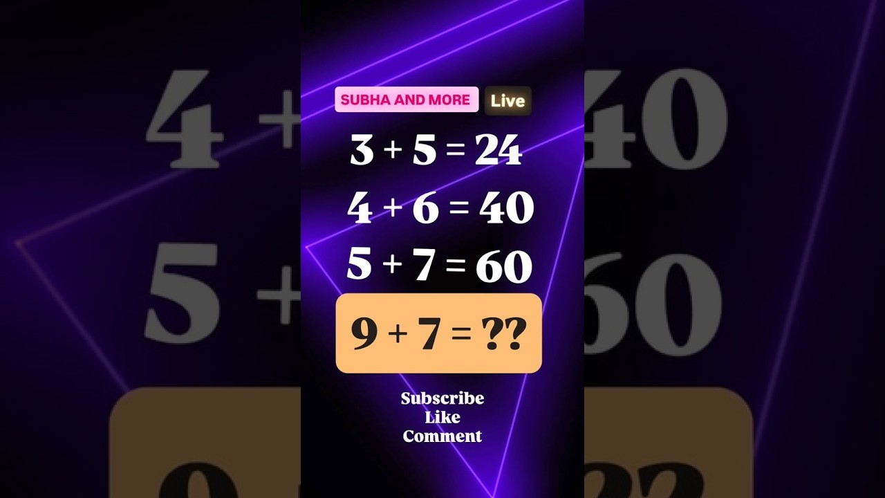 LIVE Math Quiz Challenge 🔴 | 99% Can’t Solve These! Live | Subha and More
