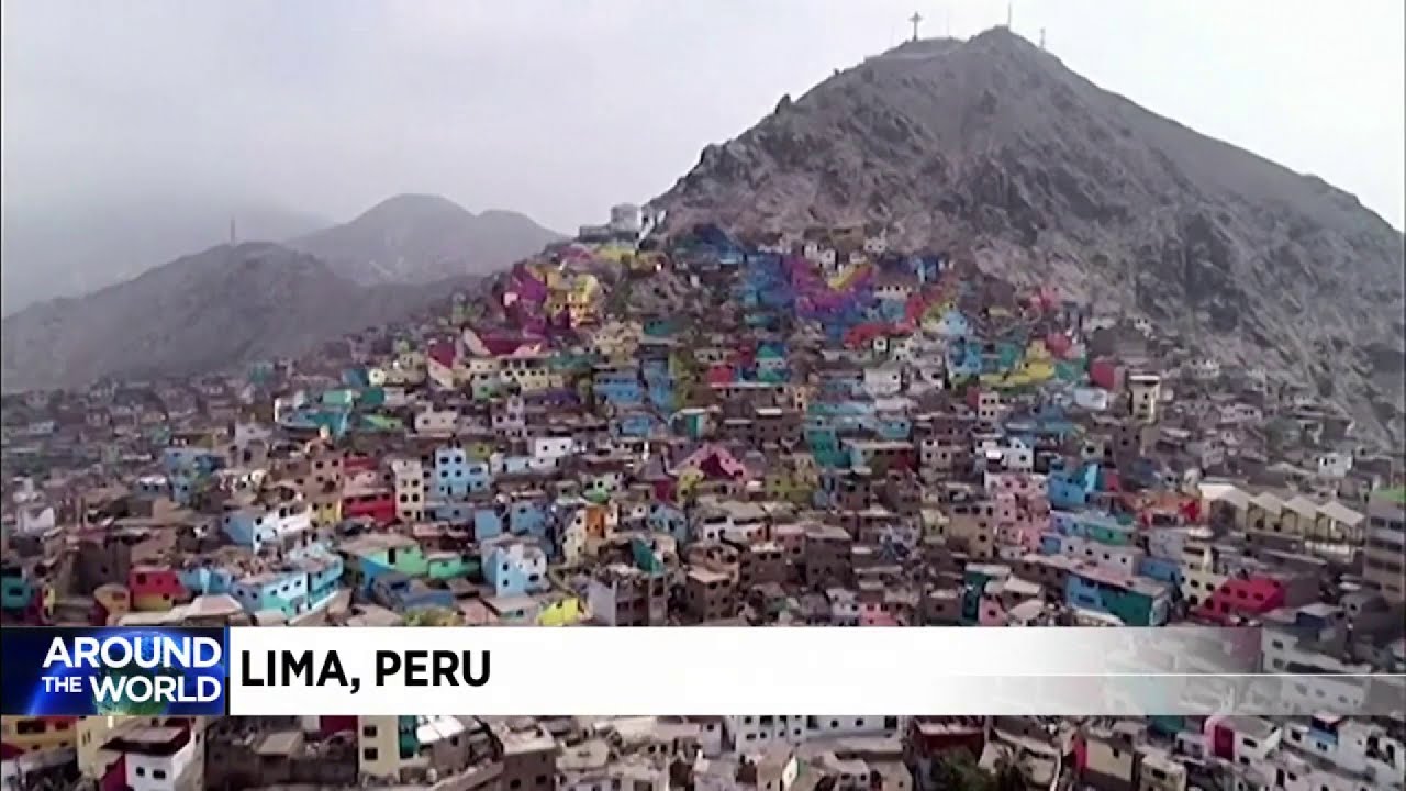 Artist brings rainbows to areas of Lima, Peru