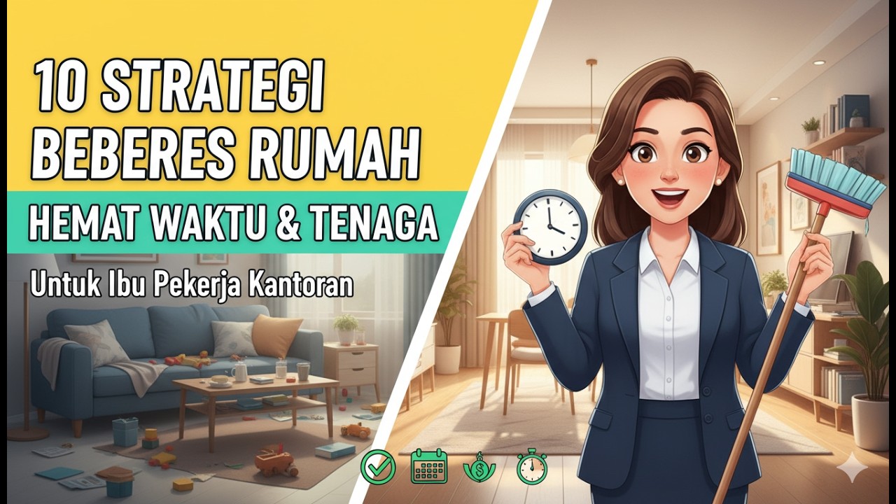 Rumah Tetap Rapi Tanpa Capek – 10 Strategi Beberes Hemat Tenaga dan Waktu untuk Ibu Pekerja Kantoran