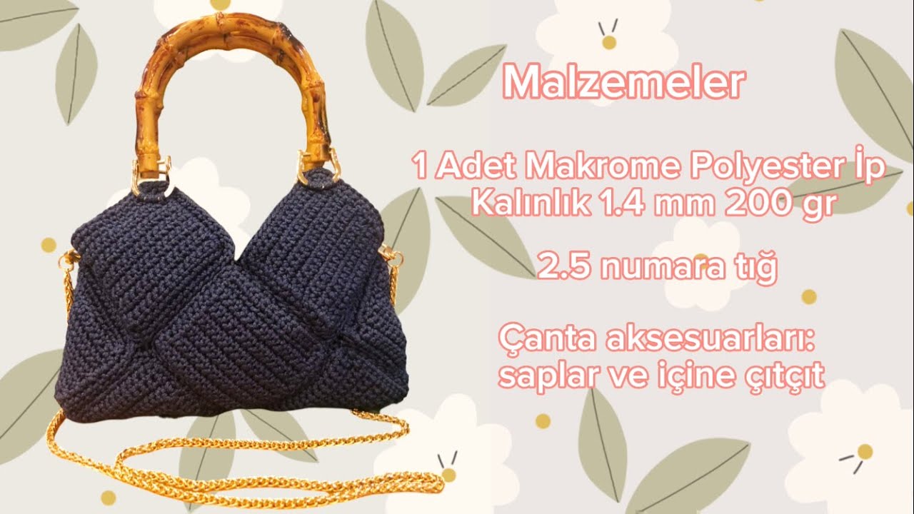 MAKROME ÇANTA DETAYLI ANLATIM - KOLAY ÖRGÜ  #crochet #diy #handmade #makrome #makromeçanta #örgü #