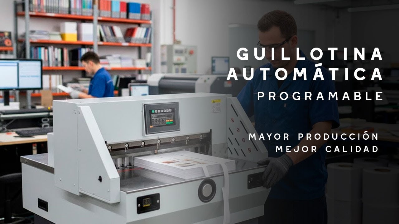 Guillotina eléctrica programable para papel