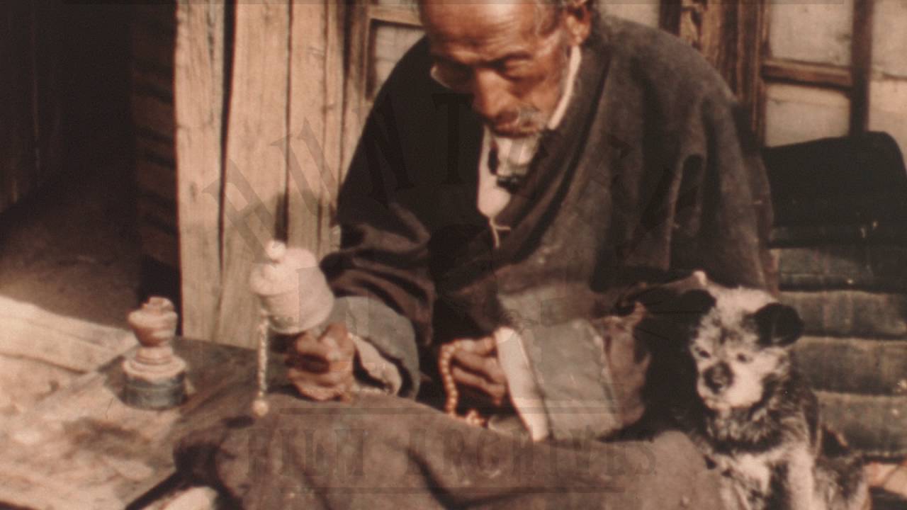 Using a Prayer Wheel, 1940's - Film 96732