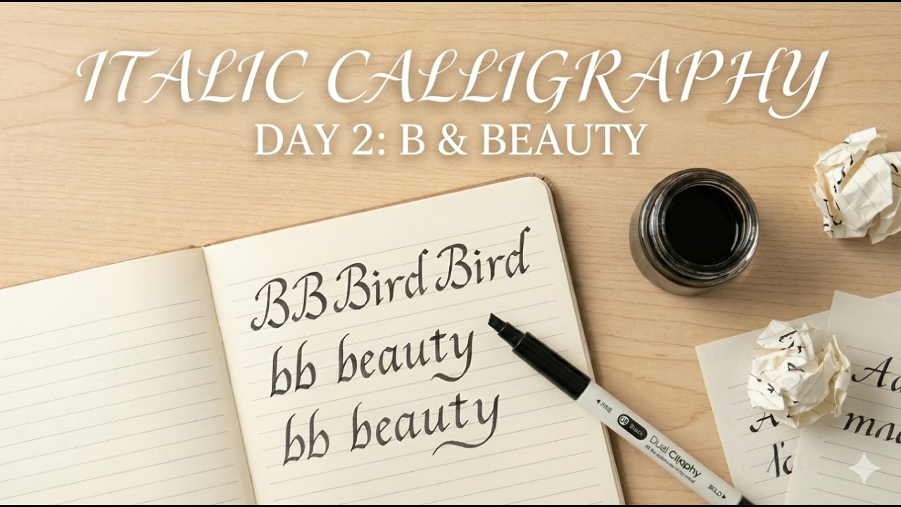 Mastering Italic Script with a 3mm Flat Tip Pen ✍️