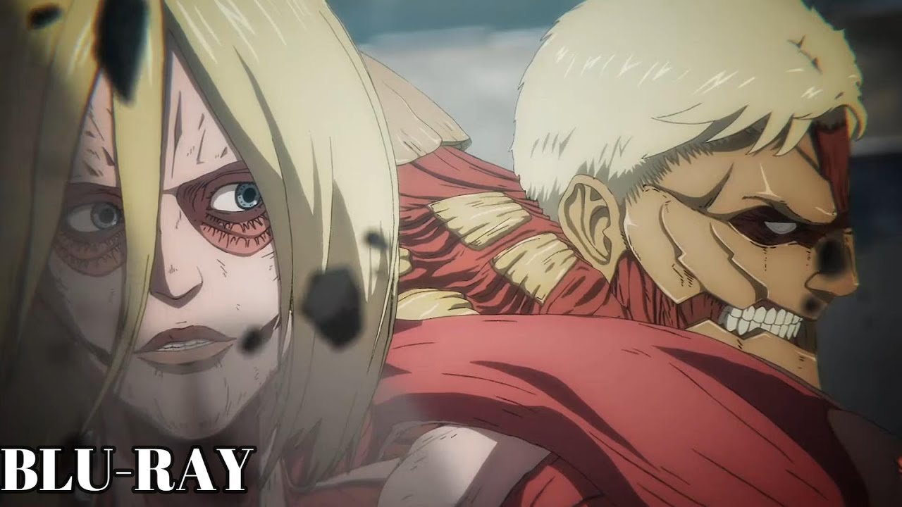 Annie and Reiner Transforms Fight Scenes | BLU-RAY | Attack on Titan: The Final Season