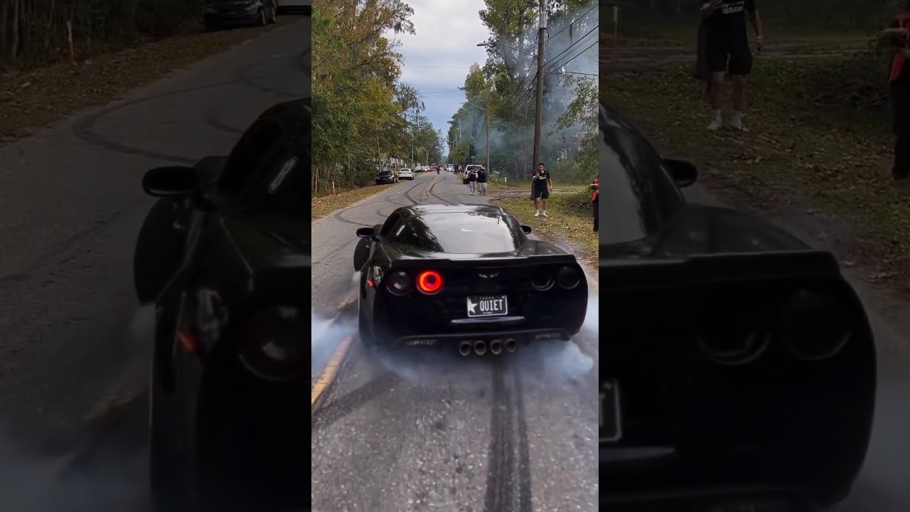 Corvette C6 Aggressive Sound+Burnout 🔥#corvette #burnout