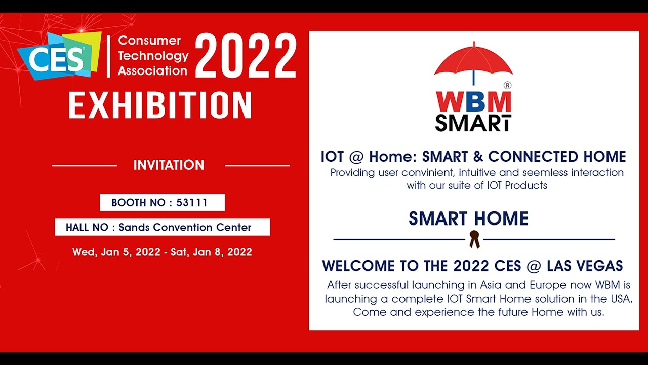 WBM Smart CES 2022 | World Biggest Las Vegas Event | WBM International