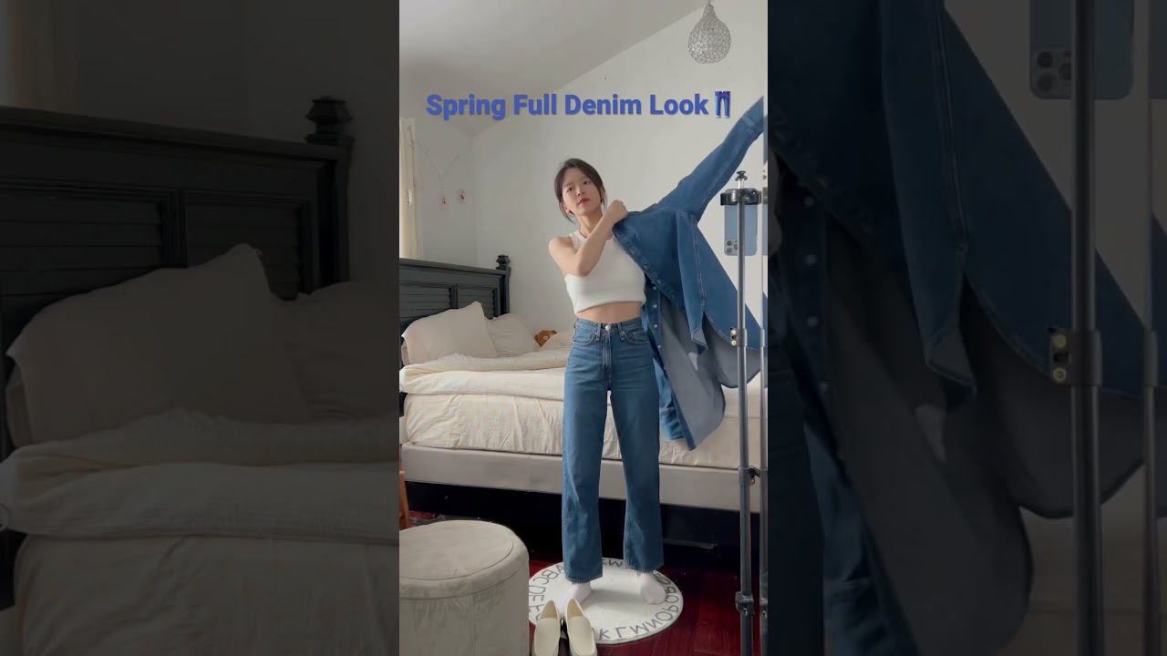 How I wear full denim outfit! 👖follow me for more inspo💕