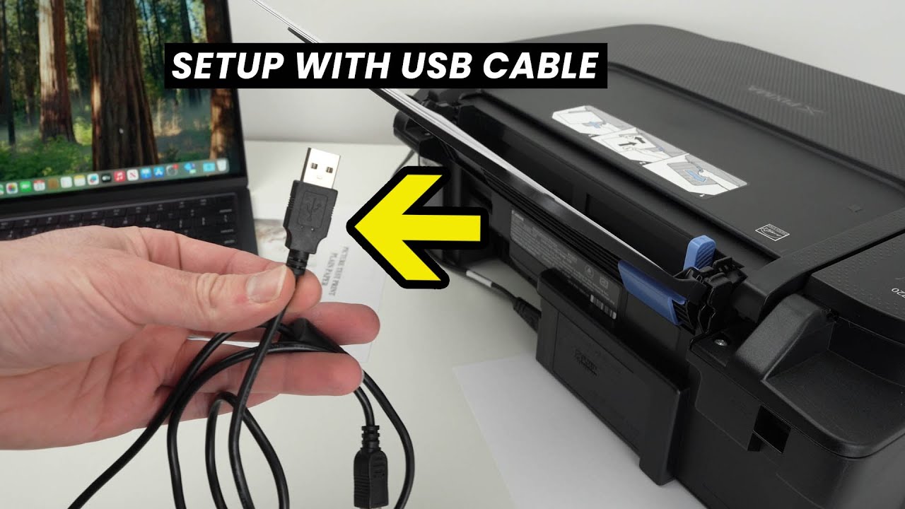 Как настроить Canon Pixma TR3720 / TR3722 с помощью USB-кабеля
