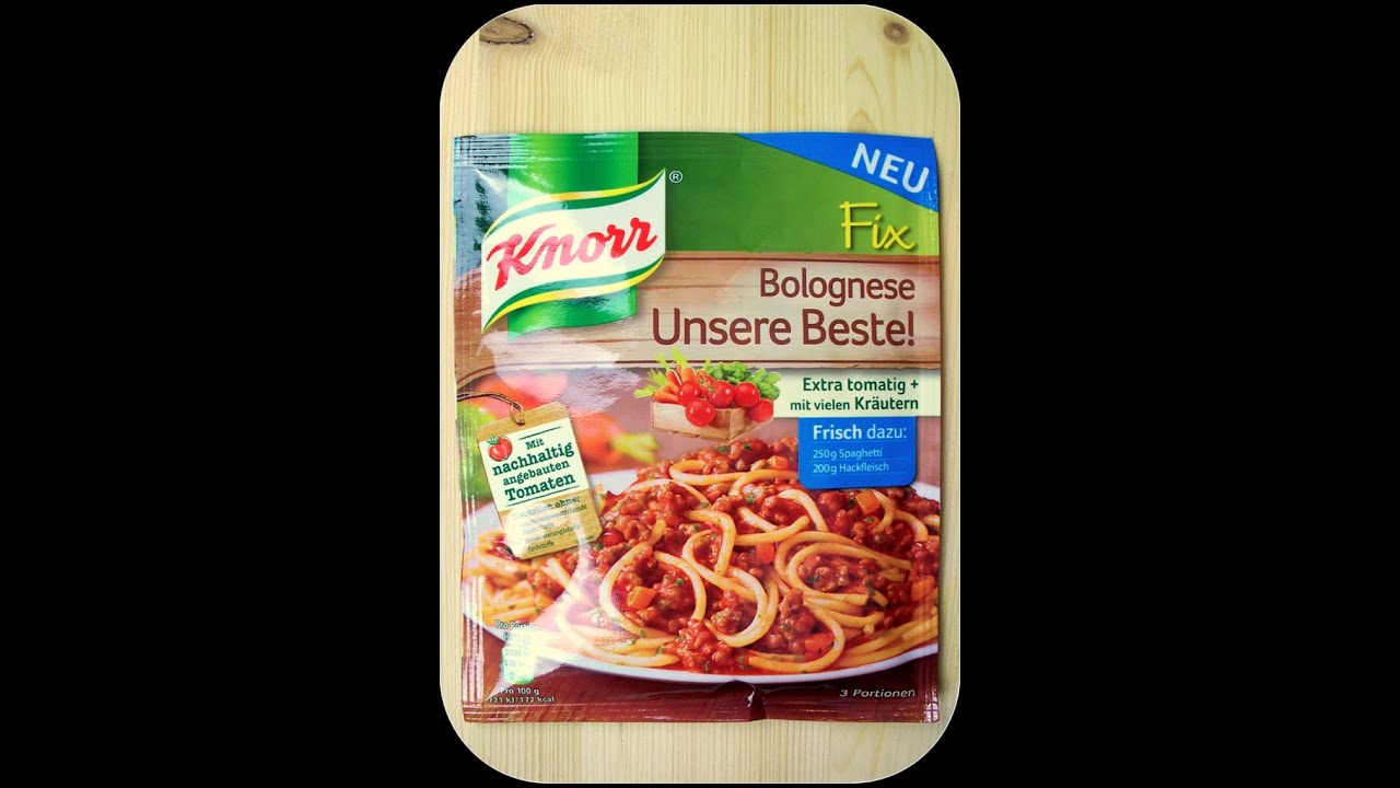 Knorr Bolognese Unsere Beste getestet von WieEsWohlSchmeckt  Deutsch