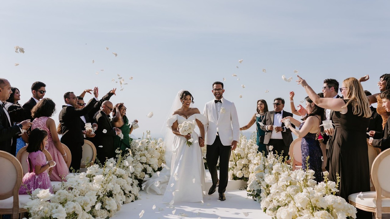 Inside a Luxury Santorini Wedding | A Celebration Above the Aegean