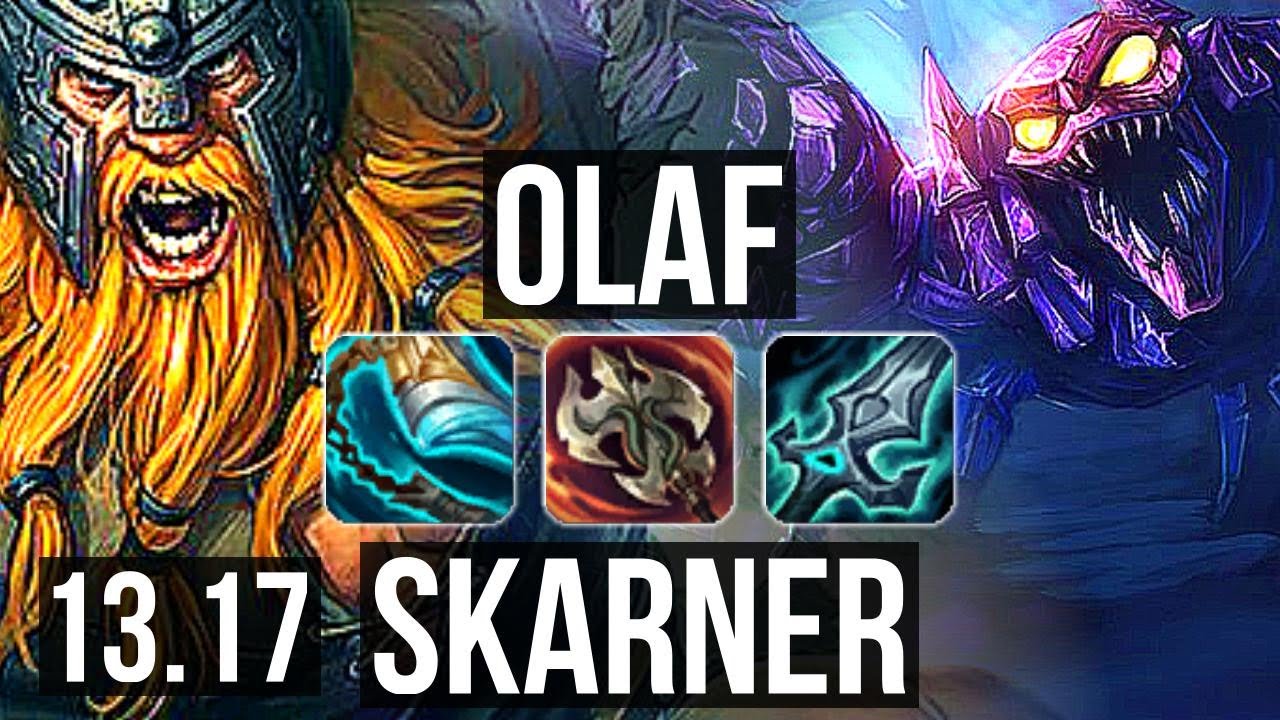 OLAF vs SKARNER (TOP) | 9/0/6, 77% winrate, Legendary | EUW Master | 13.17