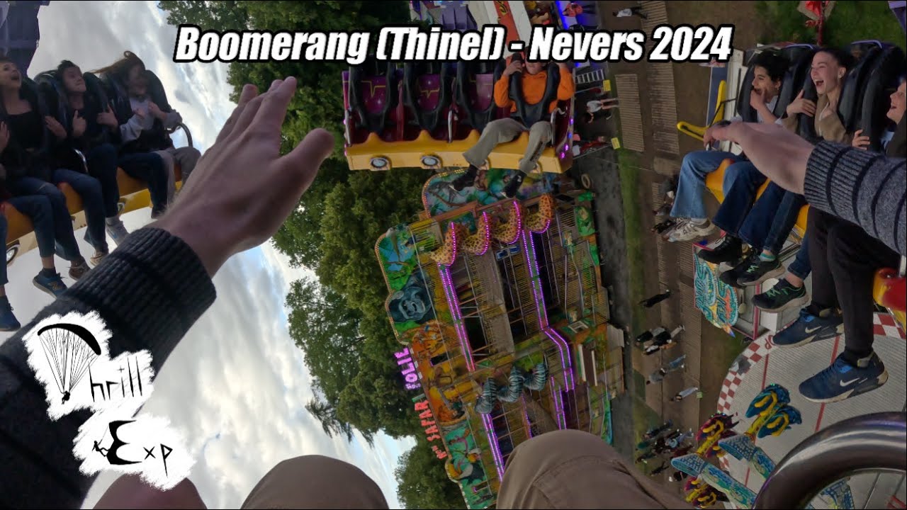 4K - Boomerang (Thinel) - Fête Foraine de Nevers 2024 | Onride