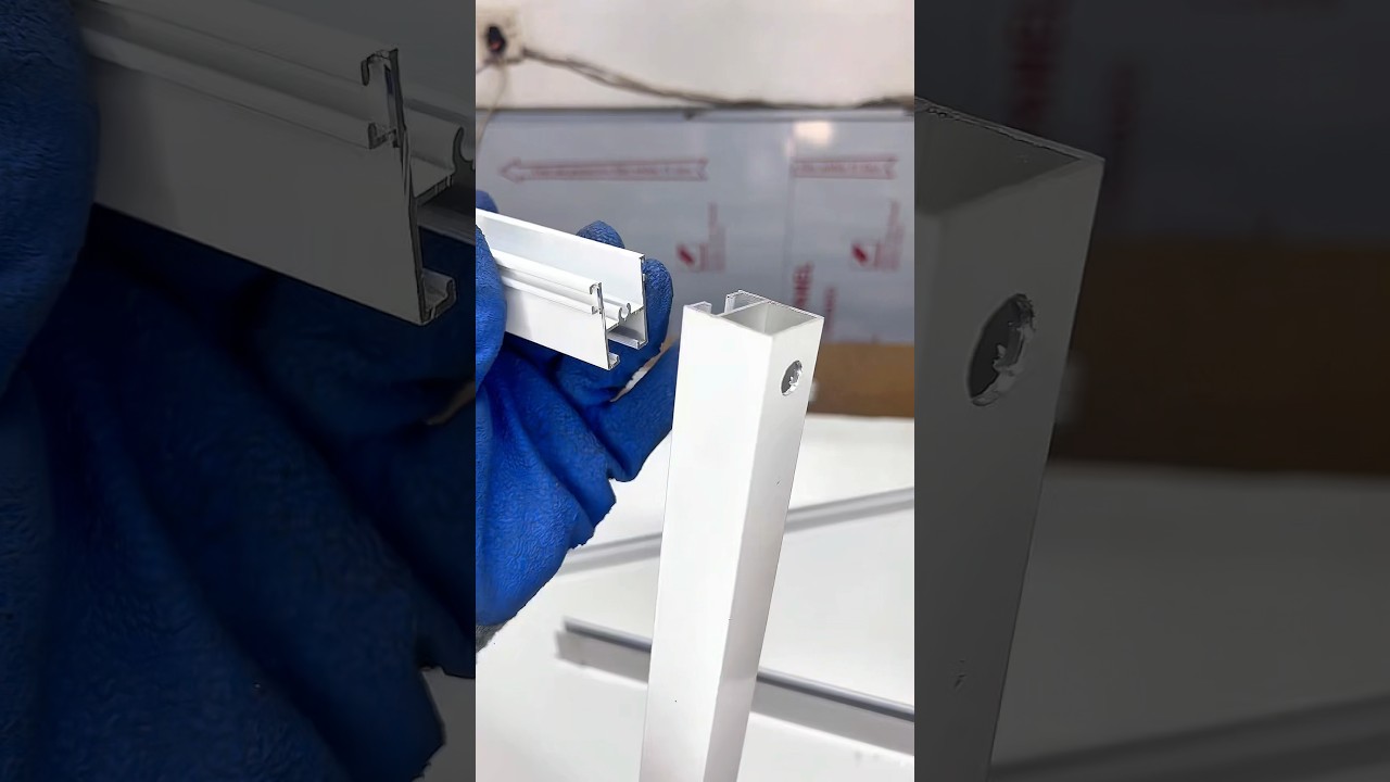 Aluminium sliding window corner joint #shorts #tricks #aluminium #diy
