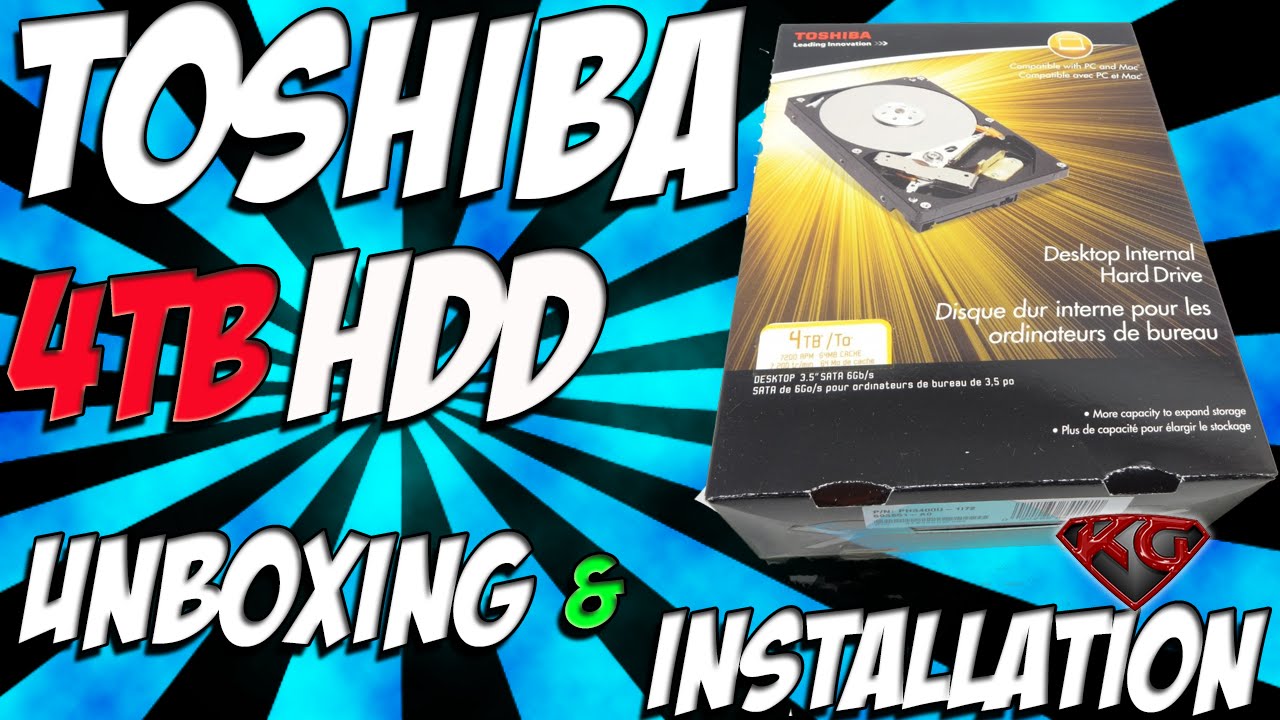 Распаковка и установка внутреннего жесткого диска Toshiba 4 ТБ SATA 6 Гбит/с