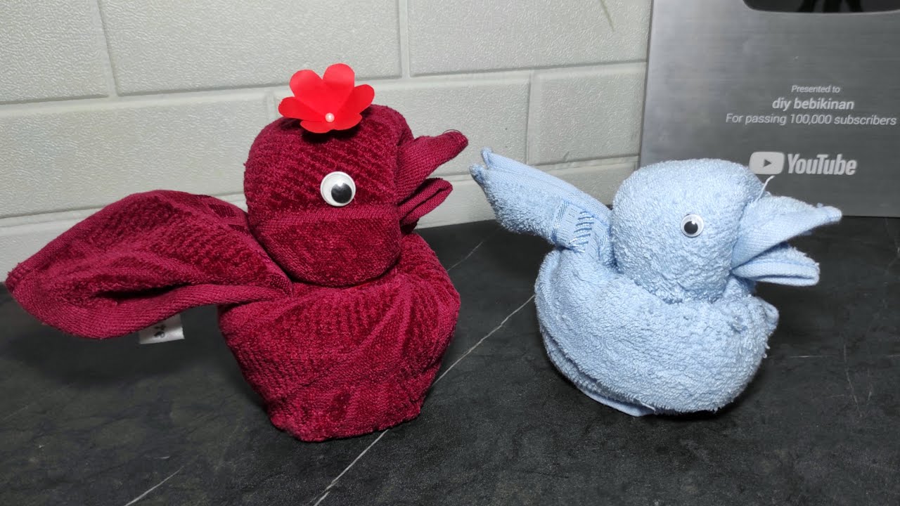 Folding Towel Art / Easy Folding Towel Tutorial / Folding Towel Chicken