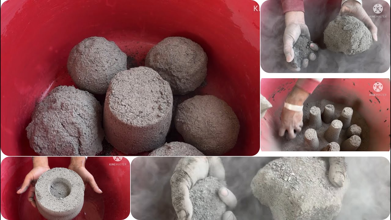 Full dusty mix dry and water crumbling #satisfying