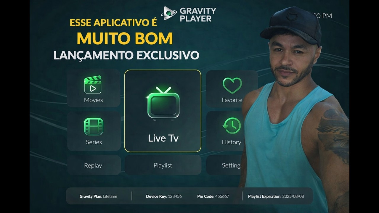 NEW GRAVITY PLAYER APPLICATION IPTV APPLICATION FOR SAMSUNG LG ROKUTV SMART TVs