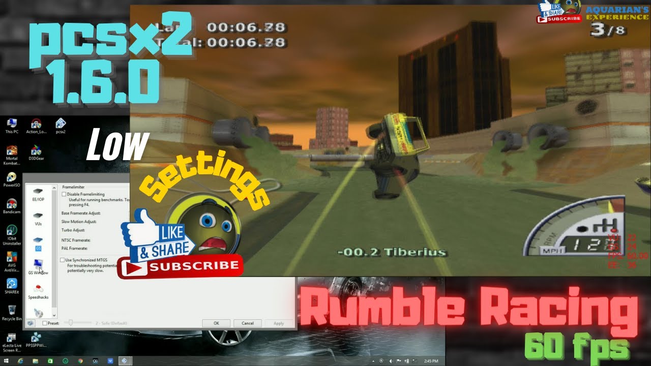Rumble Racing PCSX2 - Low Settings PC | 2021