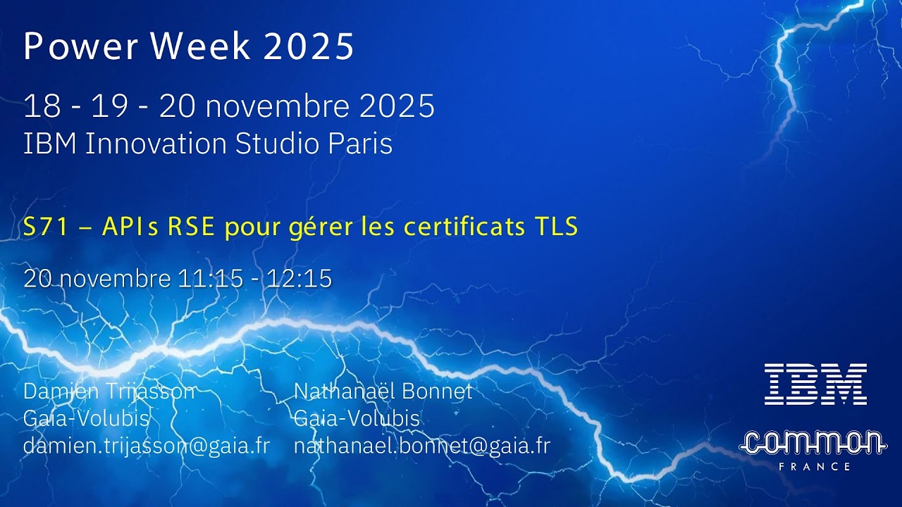 Power Week 2025 - S71 - API RSE pour gérer les certificats TLS