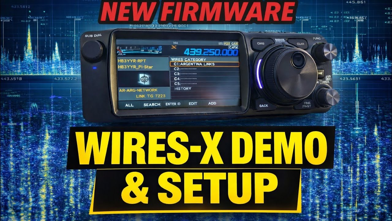 Демонстрация и настройка Yaesu FTX1 Wiresx