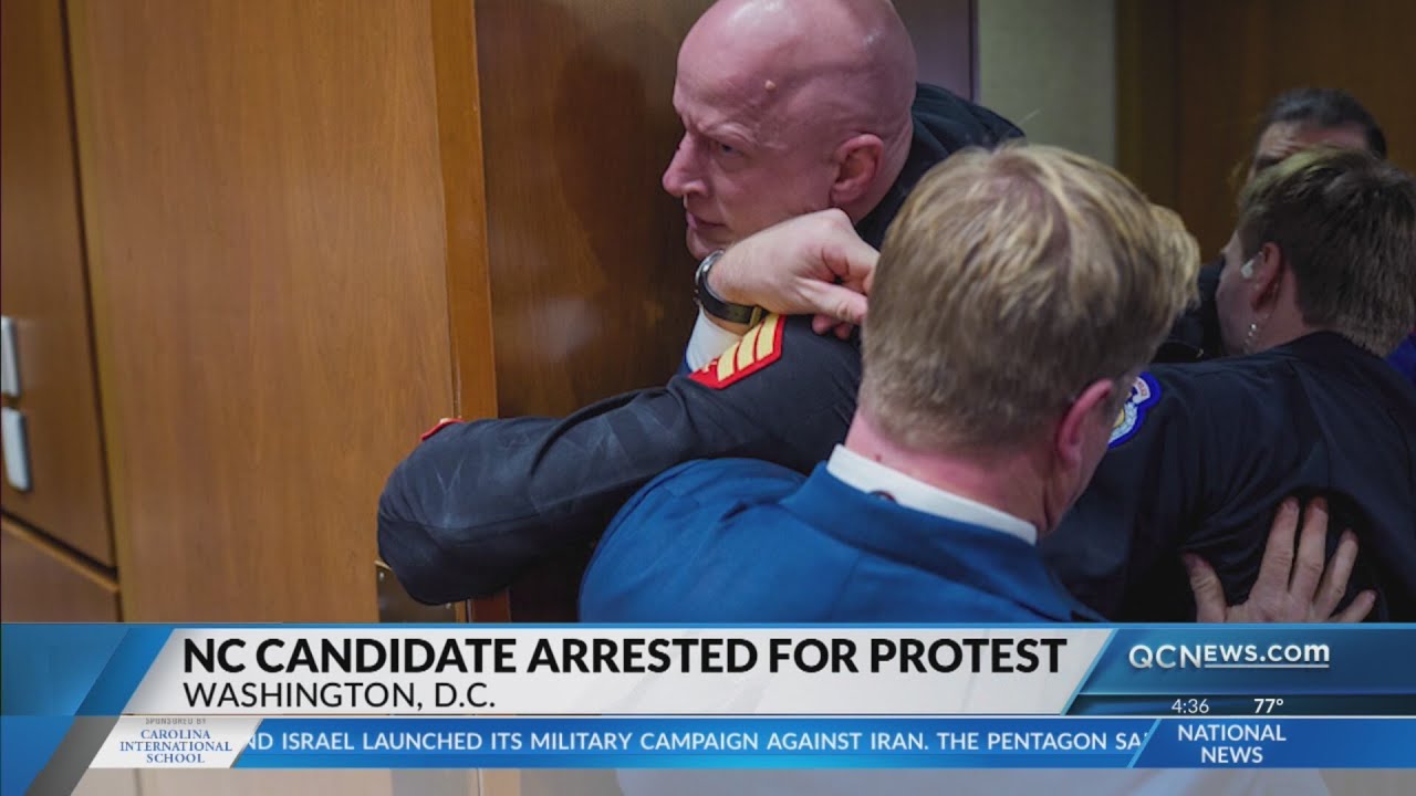 NC candidate arrested for protest