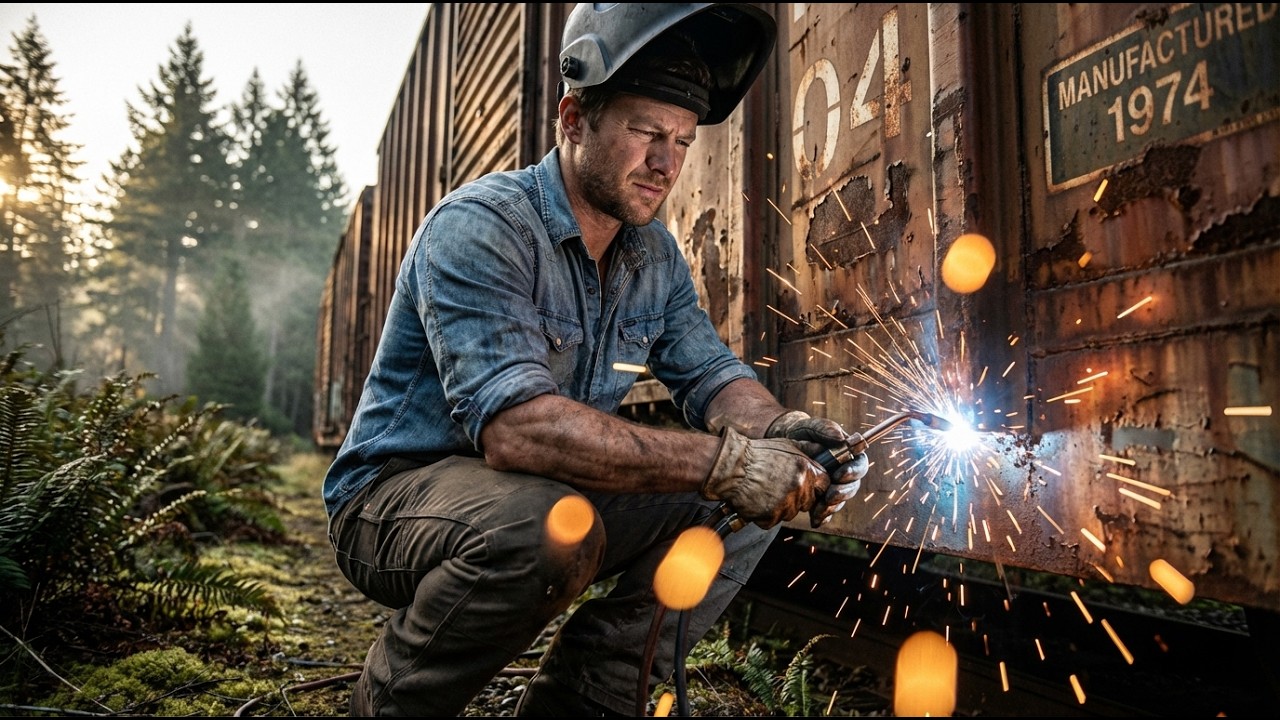Building a Secret Luxury Home Inside 12 Abandoned Train Cars (No One Knows It's Here)